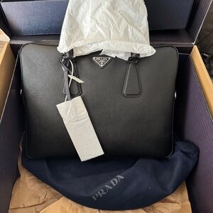 Brand new Saffiano briefcase